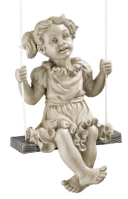 Samantha on a Swing Garden Swinging Sculpture