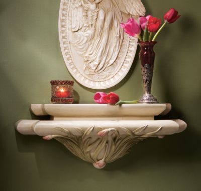 The Tulips of St. Genevieve Sculptural Wall Shelf