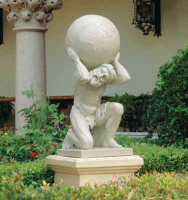 Atlas with Globe Garden Sculpture