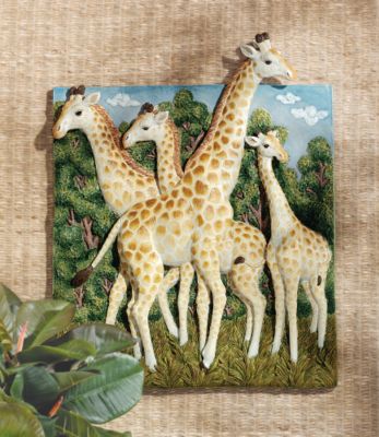 Gossiping Giraffes Wall Sculpture