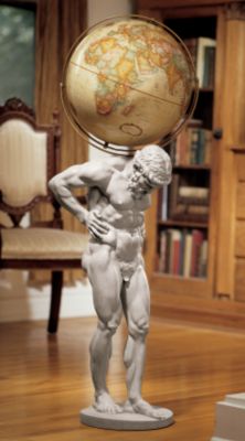 Atlas Grande Sculptural Floor Globe