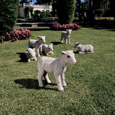 Yorkshire Lamb Sculptures<br>(Set Includes: Standing and Resting Lambs)