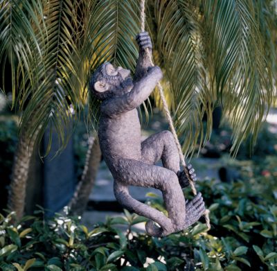 Makokou the Climbing Monkey Sculpture - Set of 2