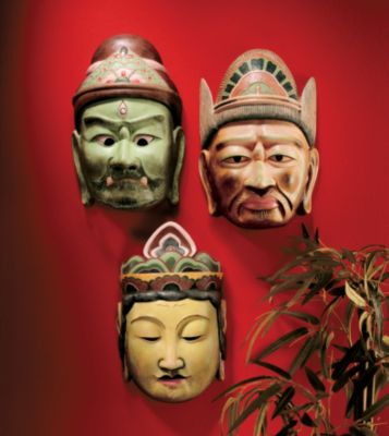 Processional Masks of the Devas <br>(Set Includes: Jizaiten, Katen & Taishakuten)