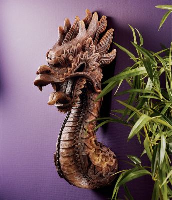 The Fire Dragon Wall Sculpture - Set of Two