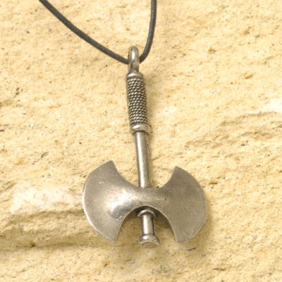 Labrys Solid Pewter Axe Pendant