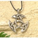 Pewter Tri-Point Celtic Knot Knecklace
