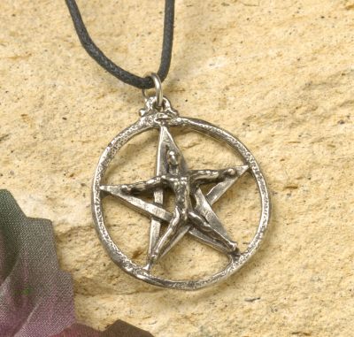 Pentacle of Man Pewter Pendant