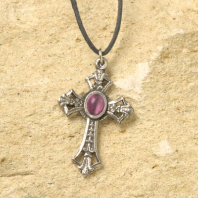 Gothic Pewter Cross Necklace