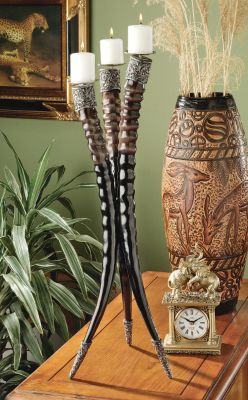 Springbok Horn Sculptural Candelabra