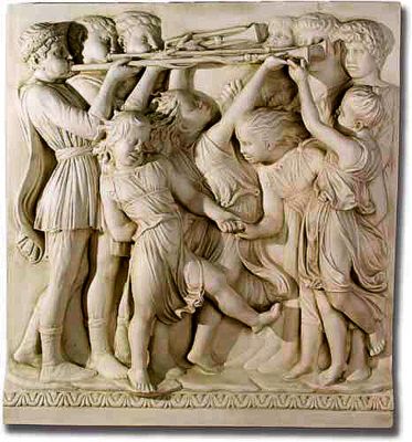 Blast of the Horns Cantoria Religious Sculptural Wall Frieze