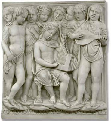 Instruments Cantoria Religious Sculptural Wall Frieze