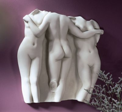 Three Graces Sculptural Wall Fragment