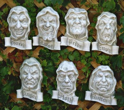 Seven Cardinal Sins Plaques