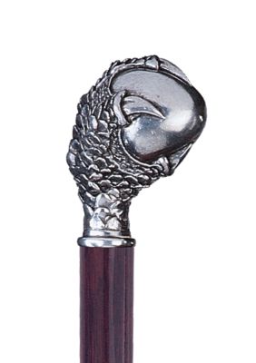 Claw and Ball Pewter Walking Stick