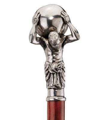 Atlas Pewter Walking Stick