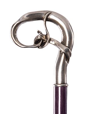 Nouveau Knot Pewter Walking Stick