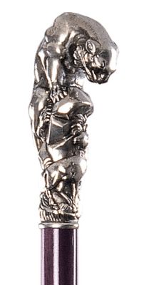Mountain Lion Pewter Walking Stick