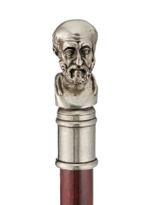 Socrates Pewter Walking Stick