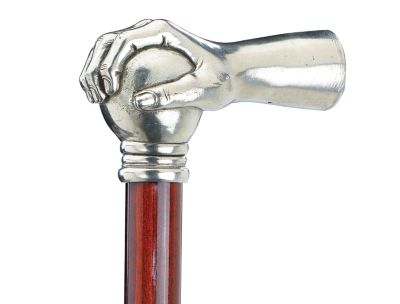 Hand Holding Ball Walking Stick