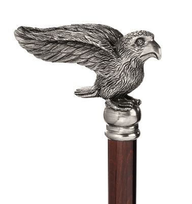 Bird Pewter Walking Stick