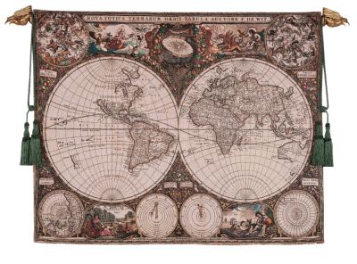 World Map Wall Tapestry