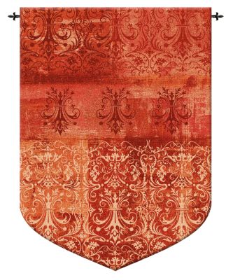 Abstract Damask Poppy Wall Tapestry
