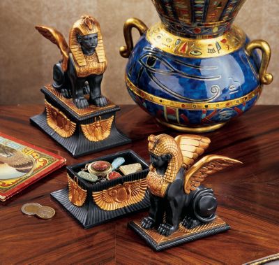 The Great Sphinx Pair of Sculptural Boxes