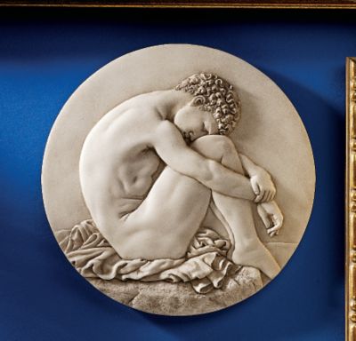 Young Man Beside the Sea Natural Bonded Marble Wall Roundel