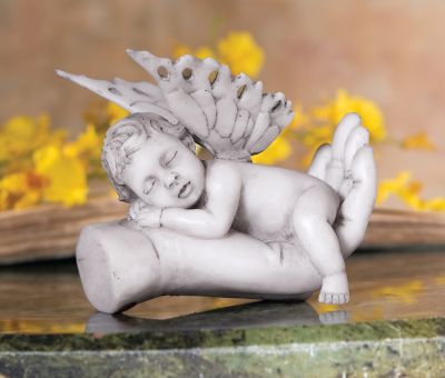 The Fairy's Gentle Landing Bonded Natural Marble Sculpture
