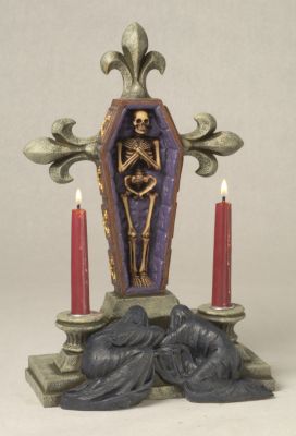 Death's Altar Sculpture with Candleholders