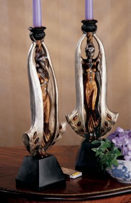 Princess of the Cabaret Sculptural Candlesticks (Set of Two)
