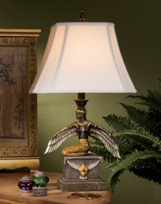 Egyptian Goddess Ma'at Lamp Set of 2
