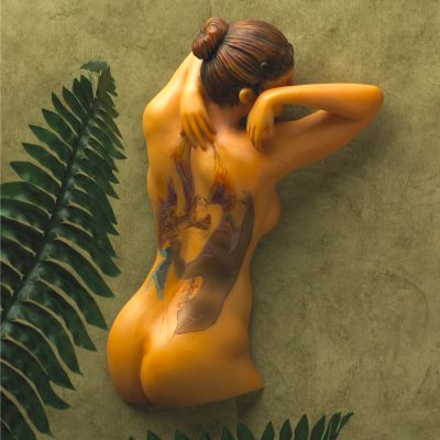 Fairy Maiden Tattooed Woman Wall Sculpture