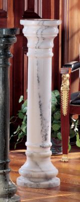 White Solid Marble Column