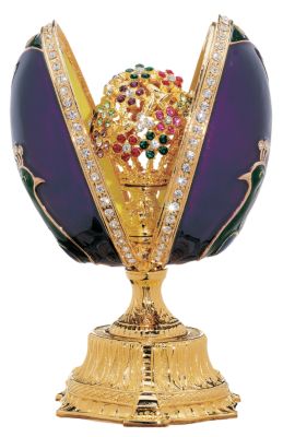 Hermitage Royal Peacock Enameled Egg