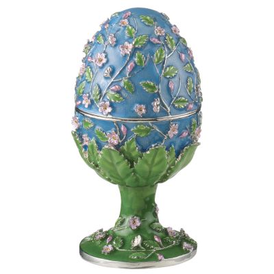 The Promise of Springtime Faberge-Style Enameled Egg Collection - Peony