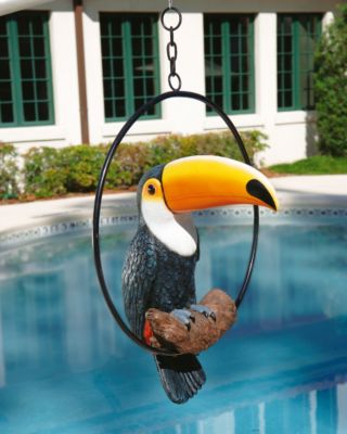 Touco the Tropical Toucan Sculpture on Ring Perch