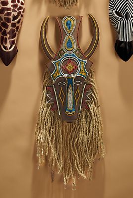Sculptural African Tribal Water Buffalo Mask
