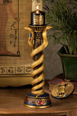 Renenutet, the Cobra Goddess Altar Candlestick and Candle