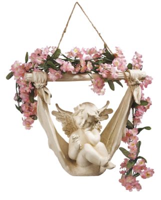 Swinging on a Dream Cherub Sculpture