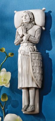 King and Queen Effigies: King Ancient Tomb Wall Sculpture
