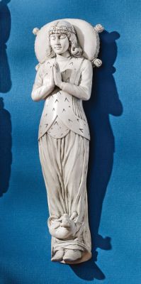 King and Queen Effigies: Queen Ancient Tomb Wall Sculpture