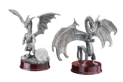 Realm of the Dragon Collectible Pewter Sculptures (Set Includes: Matej & Draco)