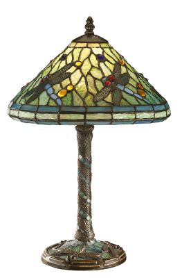 Dragonfly Mosaic Stained Glass Lamp