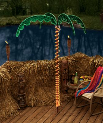 Palm Tree Tropical Rope Light Sculpture