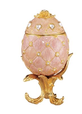 Pretty in Pink: Tufted Dreams Faberge-Style Enameled Egg
