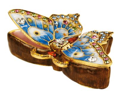 Butterfly Faberge-Style Collectible Enameled Box