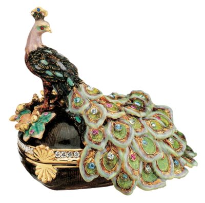 St Petersburg Royal Peacock Enameled Box
