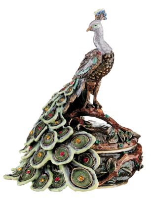 Kiev Royal Peacock Enameled Box